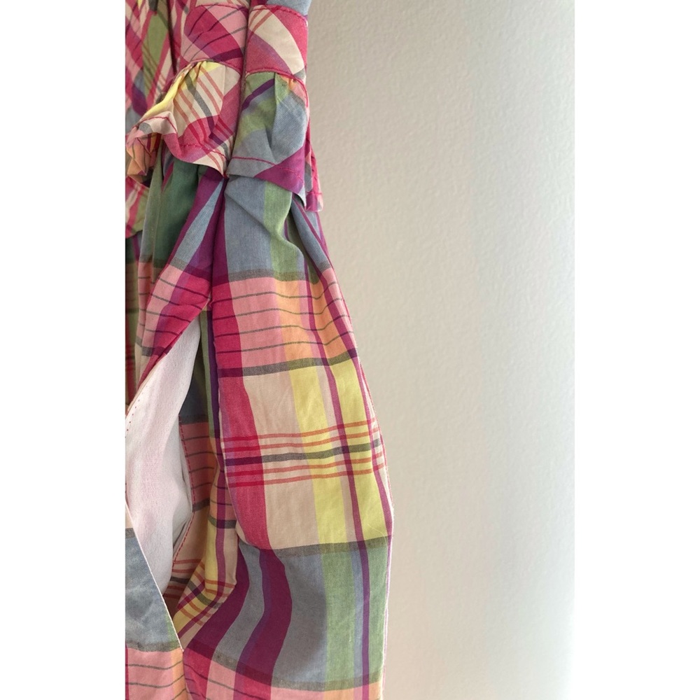 J. Crew Plaid Cotton Button Up A-line Dress 2 - Picture 5 of 7